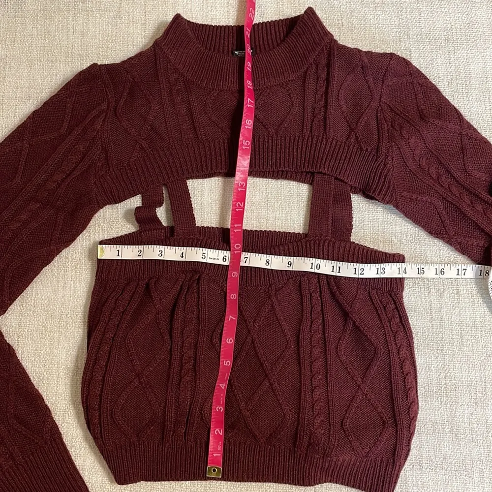 Say What? Juniors’ Two - Piece Cable-Knit Shrug and Tank Set - Image 16