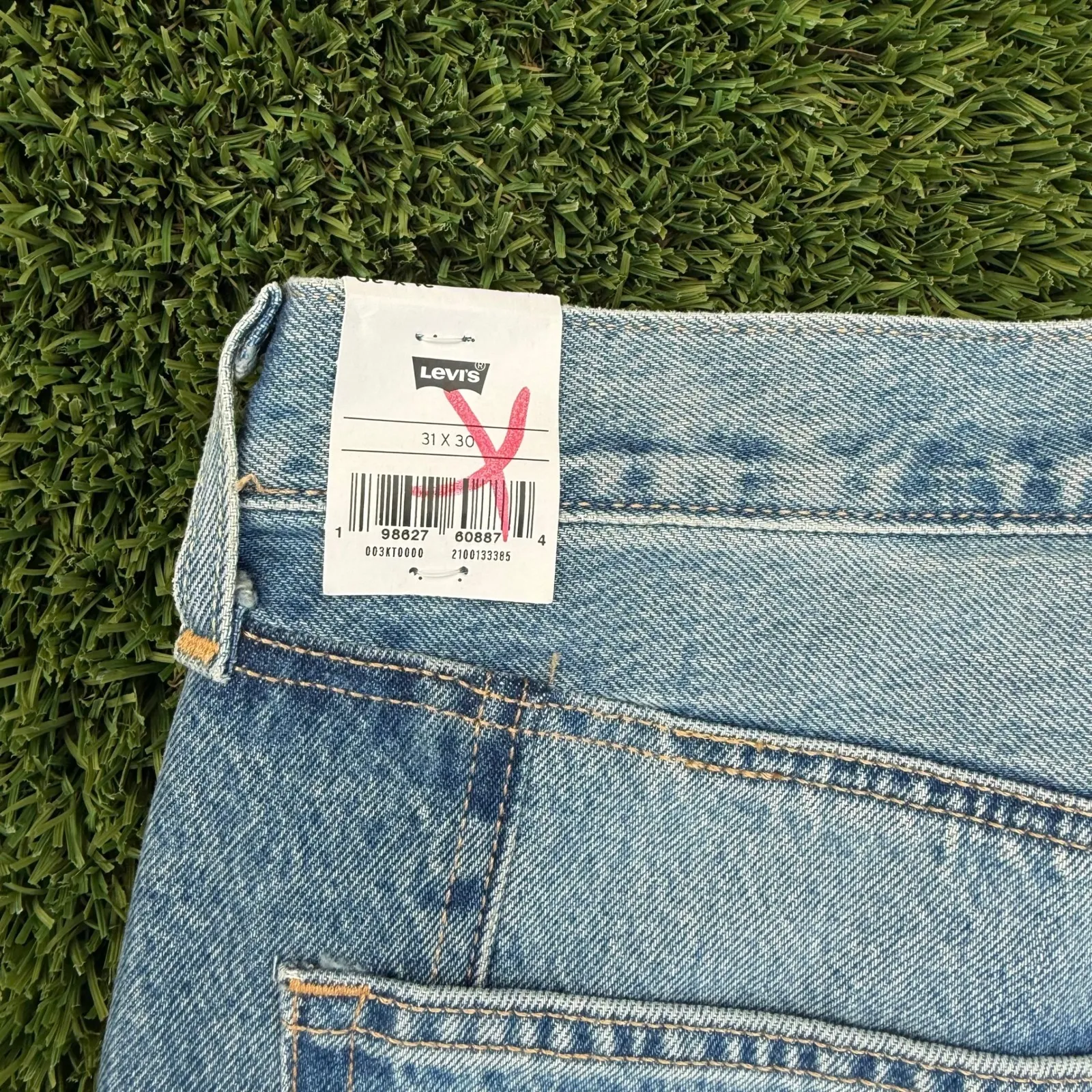 Levi's 501 90s Western Chaps  JeansLight Wash Straight Leg 31x30 New With Tag - Image 6