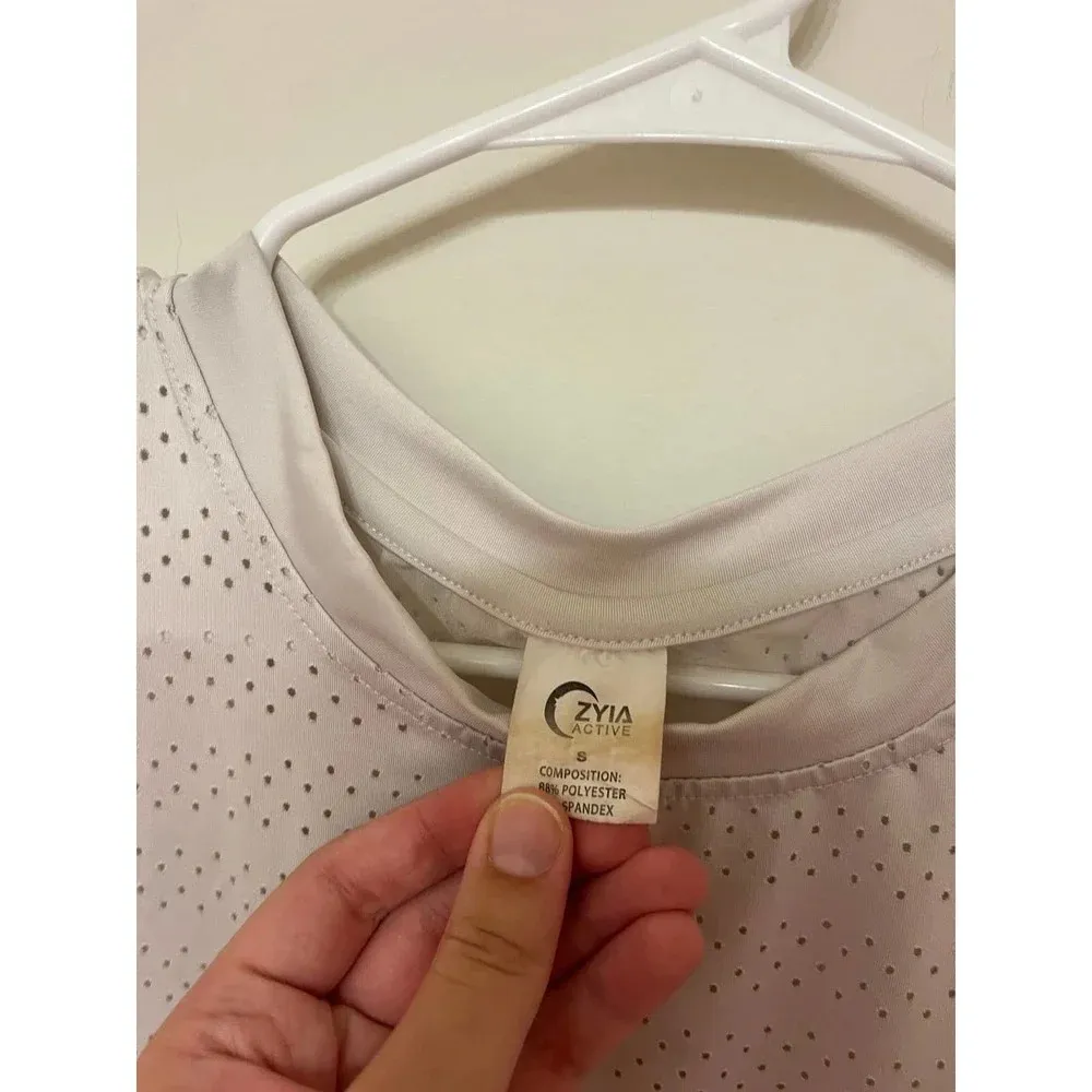 Zyia Active Shirt Womens White Breathable Tank Top Size S - Image 2