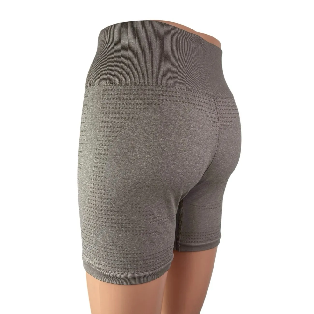 Gymshark Women's Gray High Rise Yoga Workout Running Athletic Biker Shorts S/M - Image 3