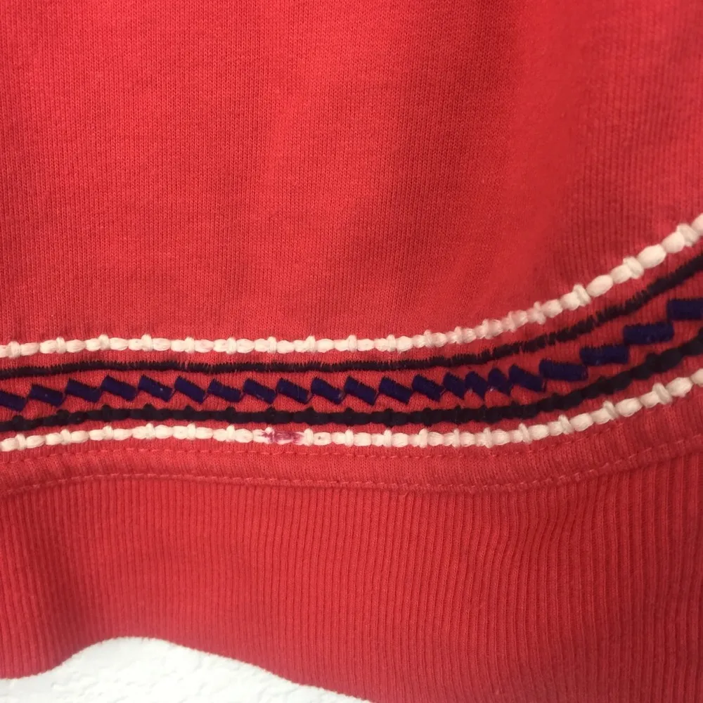 Lucky Brand Scottsdale Red Embroidered Sweater - Image 8
