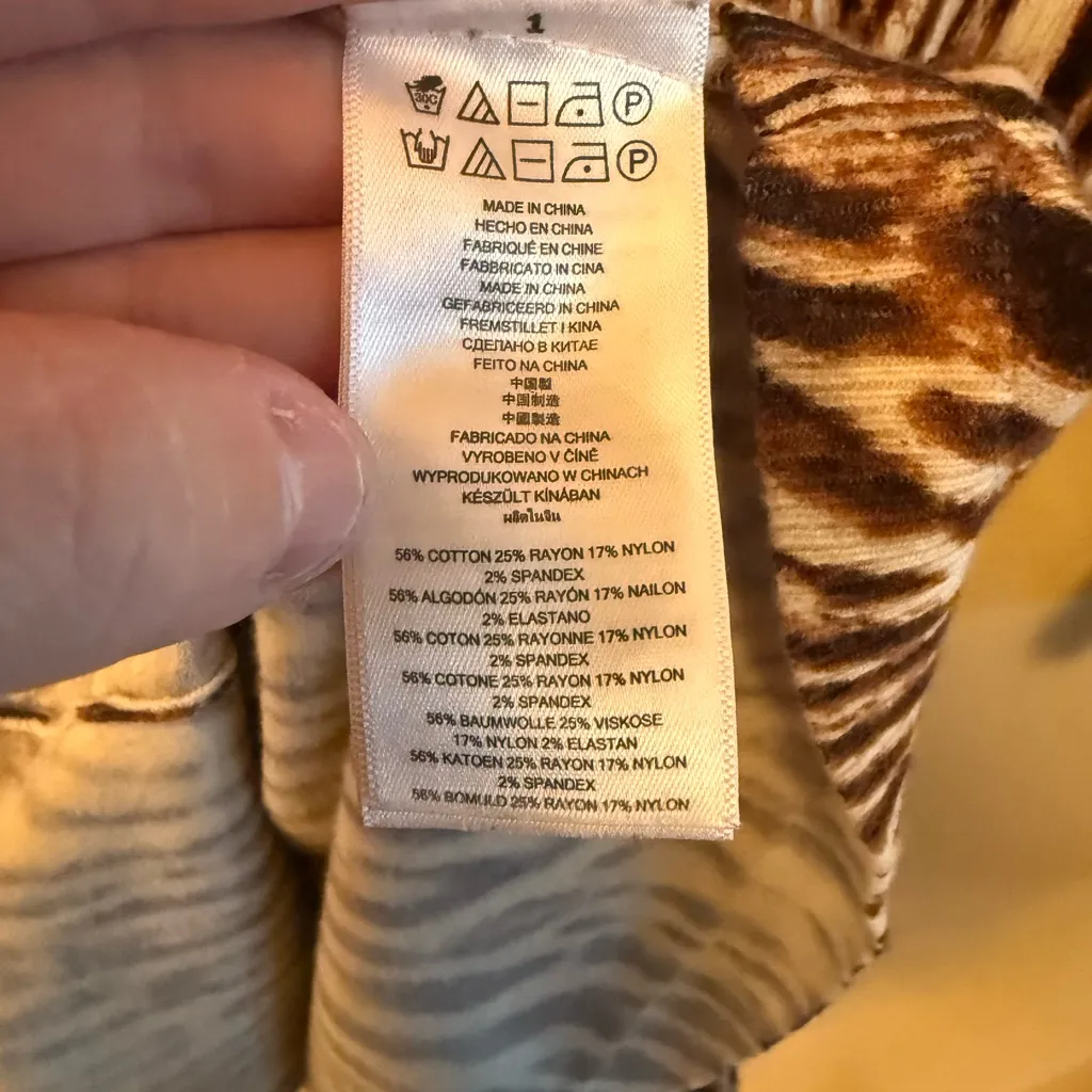 Michael Kors Zebra Print Long Sleeve Dress - Image 5