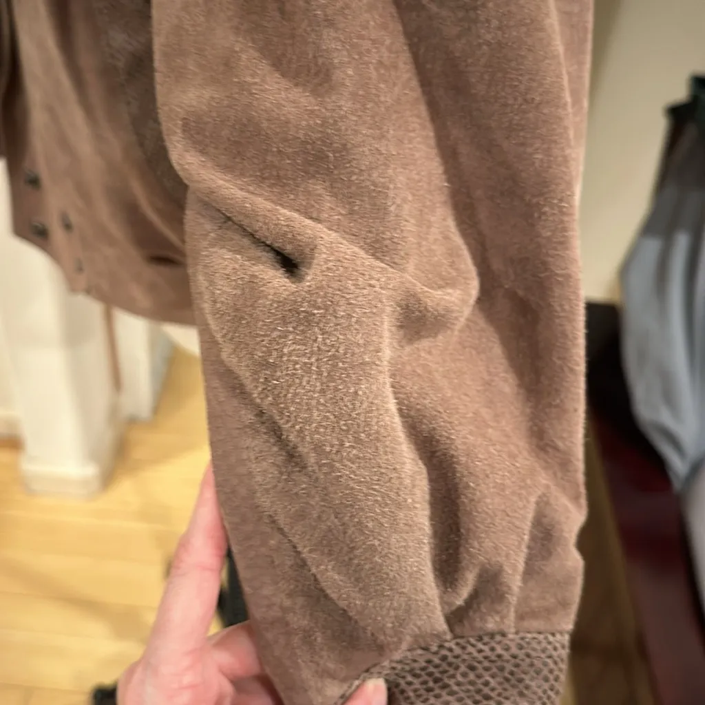 Vintage leather jacket Brown Size L - Image 7