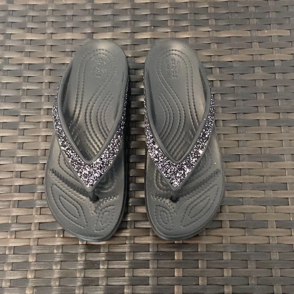 Crocs Sloane glitter, sandals, women’s size 5 ￼ - Image 2