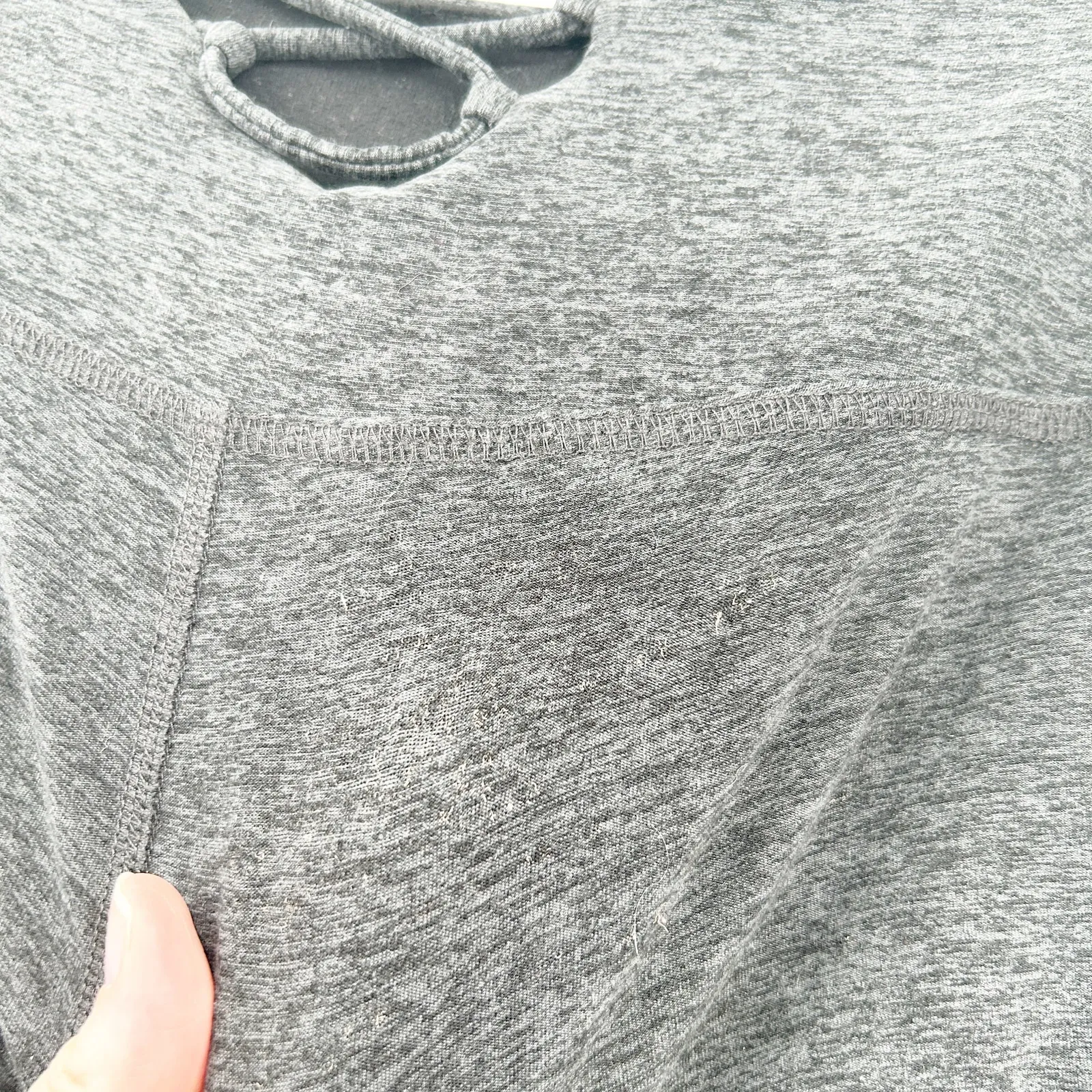 Beyond Yoga Womens Spacedye Crisscross Back Active Crop Leggings Size S Gray - Image 3