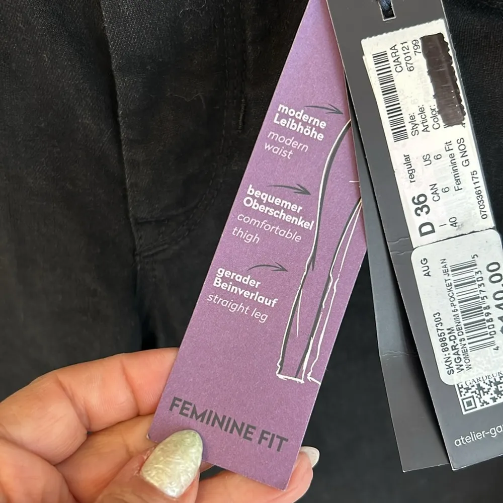 Atelier Gardeur Ciara Black Jeans Size 6 - Image 10