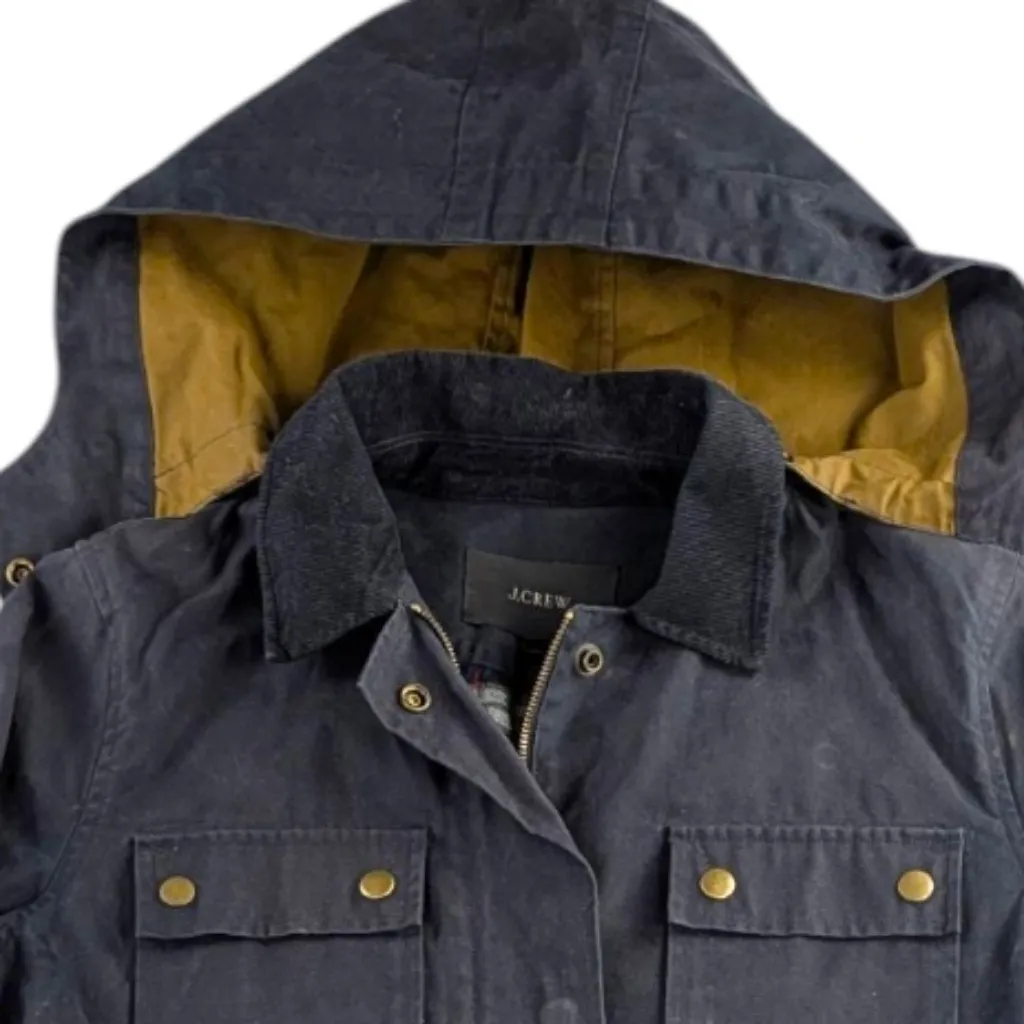 J. Crew Colorblock Barn/Chore Waxed Cotton Field Jacket EUC Size S     F215 - Image 8