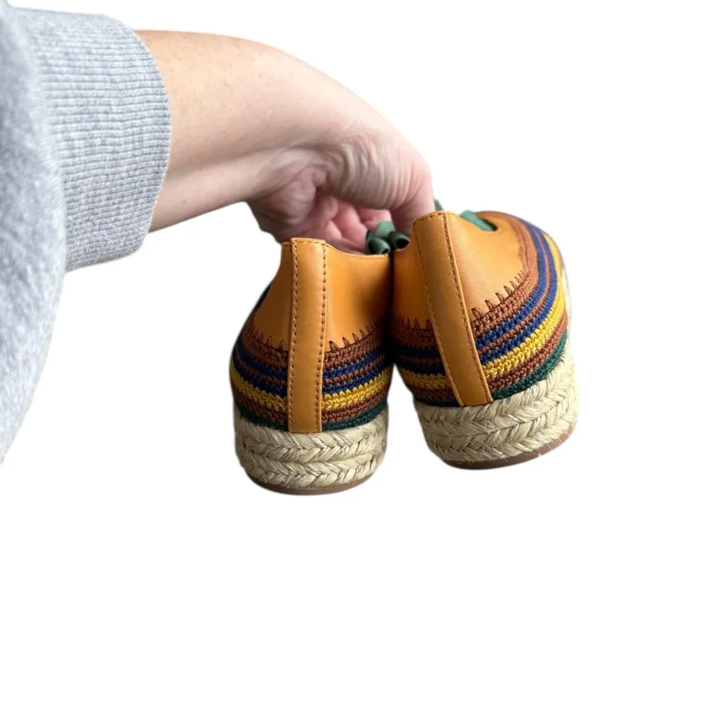 Ulla Johnson - Yelena Crochet Leather Flatform Espadrille Wrap Tie Shoes EU 36 - Image 8