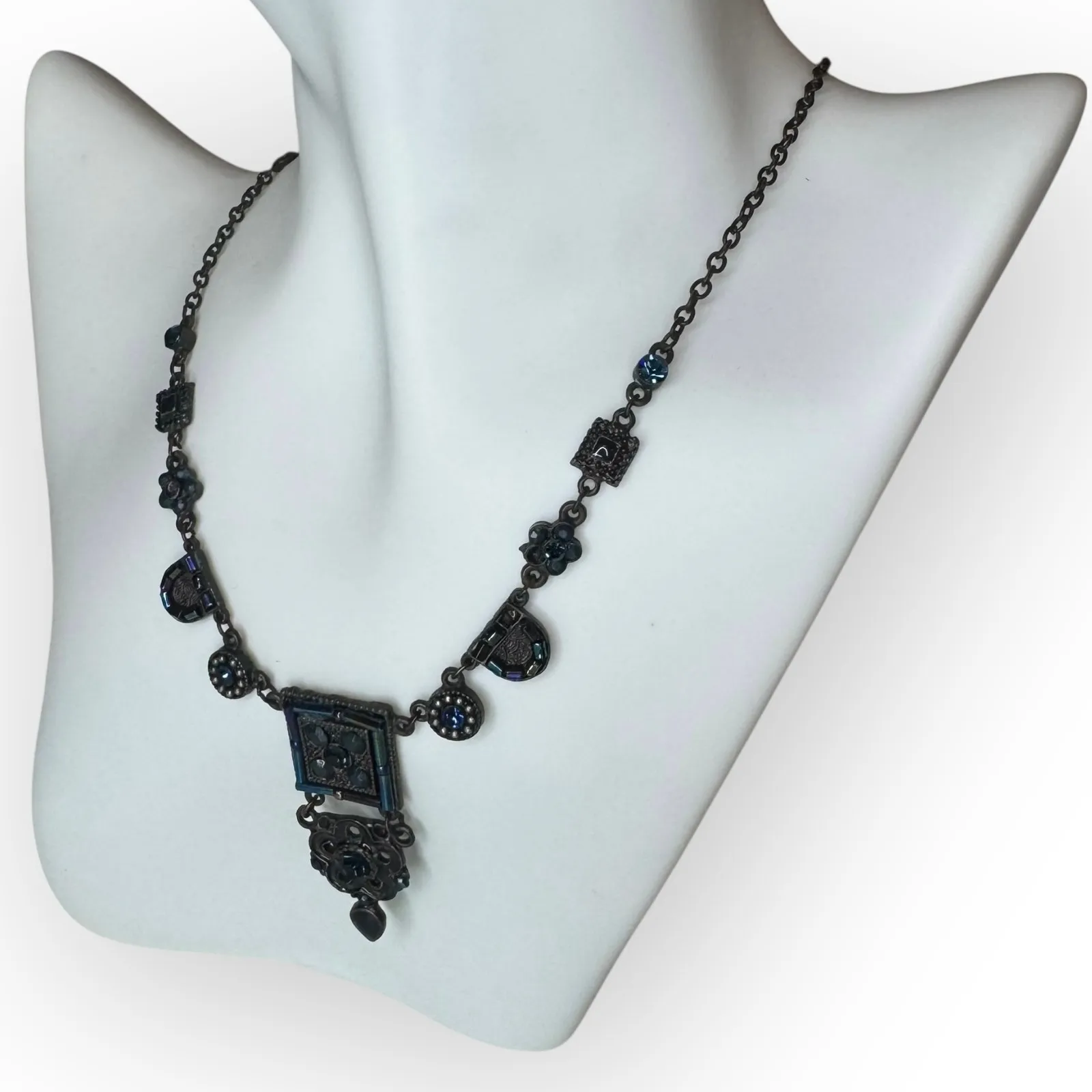 VTG Whimsygoth Art Deco 15" Necklace - Image 3