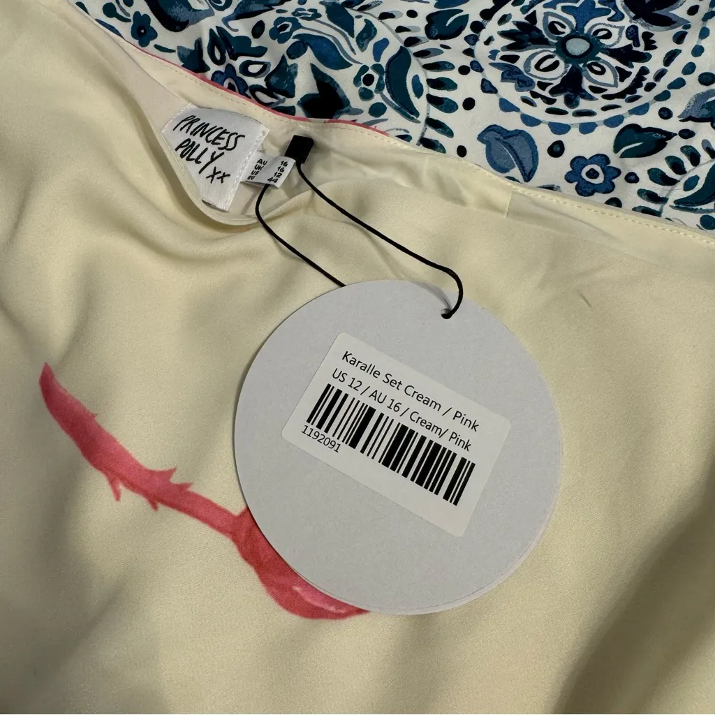 NWT Princess Polly Karalle Skirt Set Cream / Pink Size 12 - Image 10