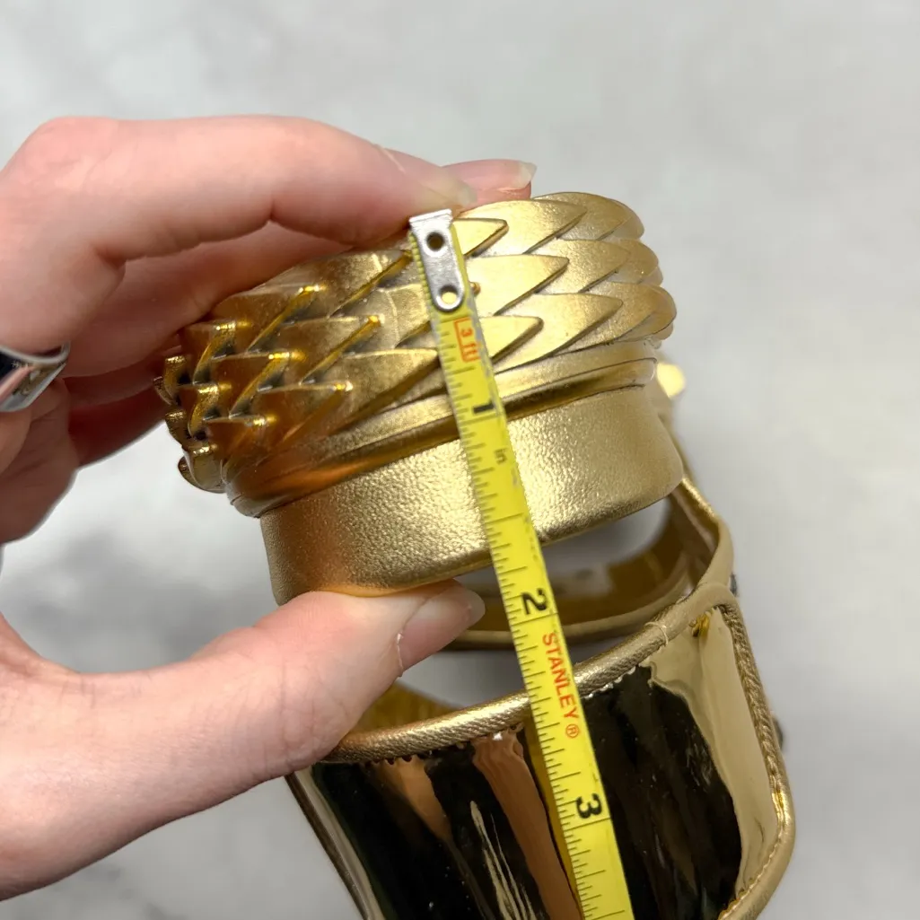 NEW Giuseppe Zanotti Blabber Gummy Chrome Silver Leather Platform Dad Sandals 36 - Image 13