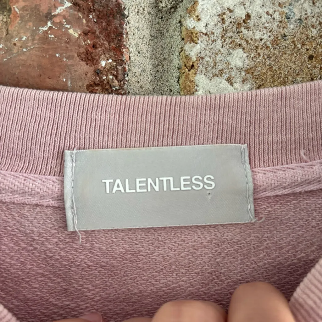 Talentless Pink Embroidered Crewneck Sweatshirt, L - Image 3