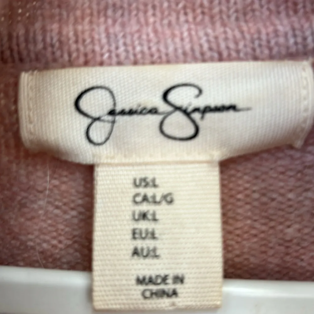 Jessica Simpson Pink Cowl Neck Sweater L - Image 3