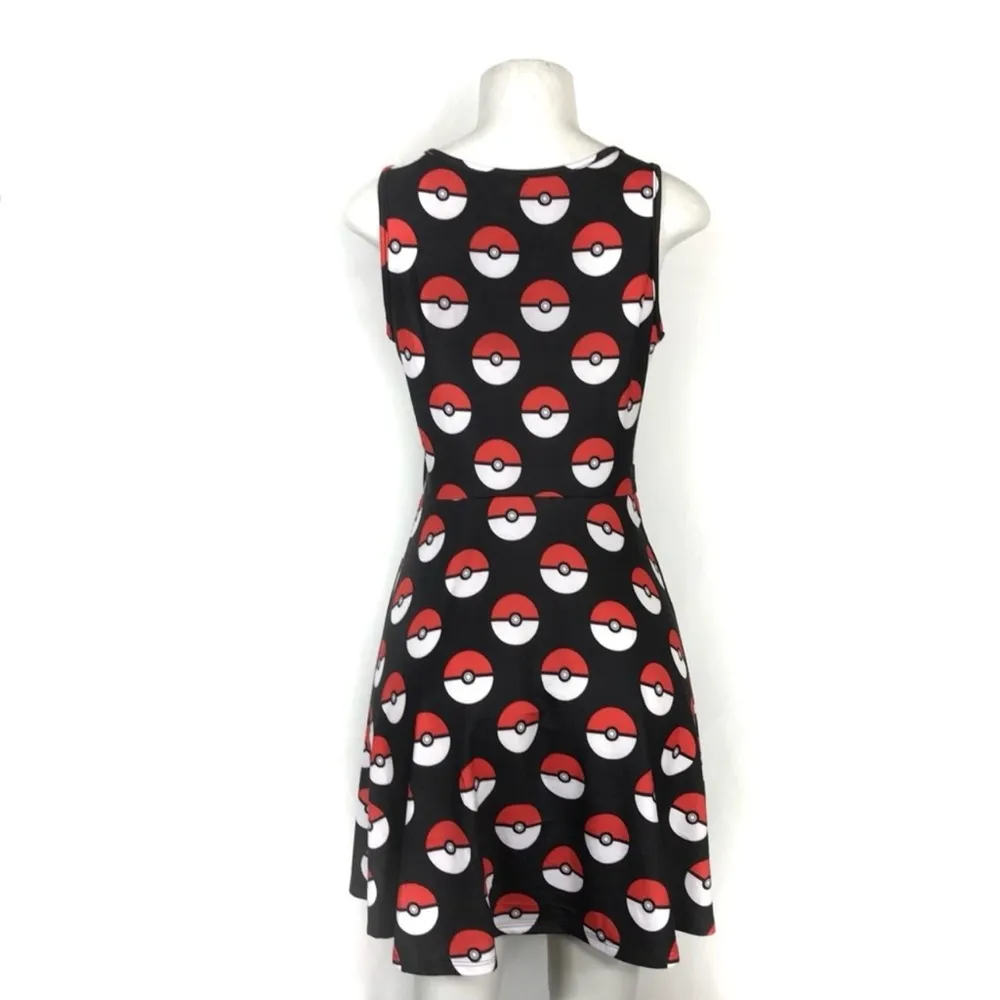 Mighty Fine Presents Pokemon Ball Dress Small
Fit Flare Sleeveless Summer Casual - Image 4