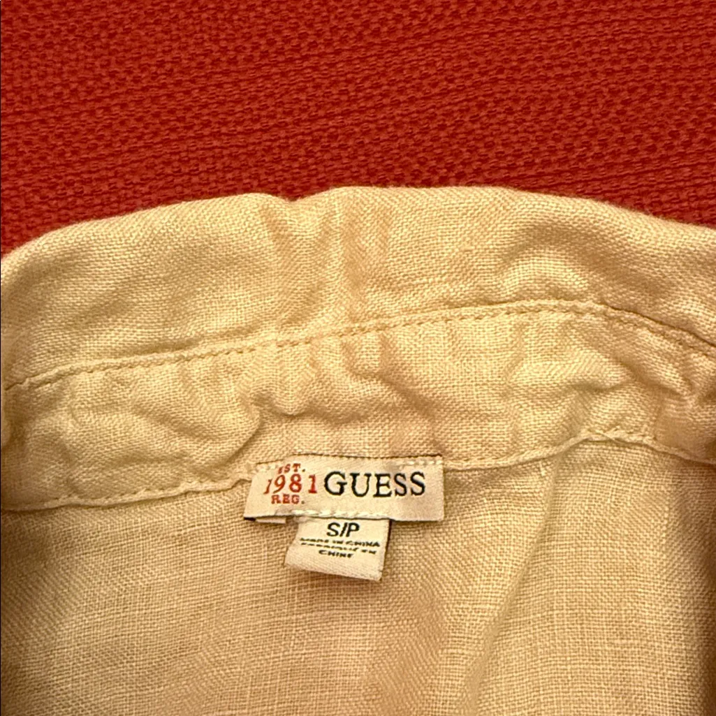 Guess Cream Sleeveless Button-Down Dress - Image 3