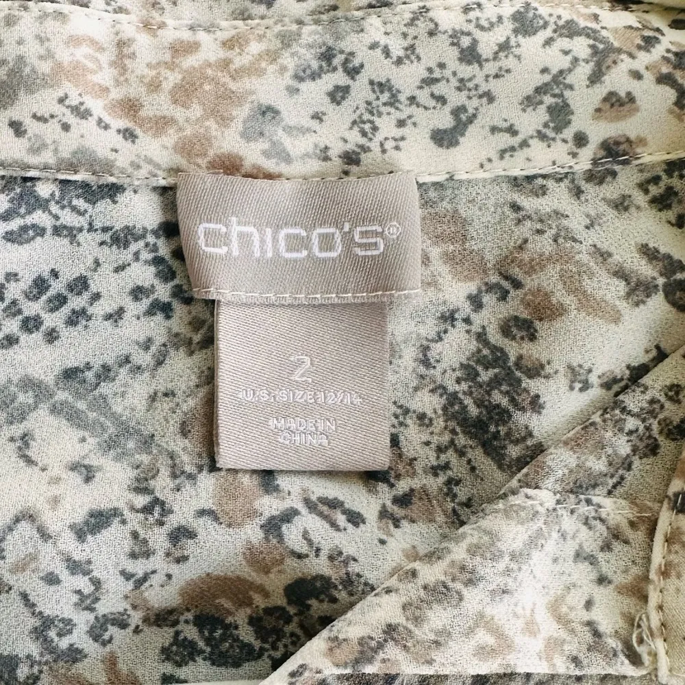 Chicos Python Print Blouse - Chicos Size 2 (Reg Size L or 12) - Image 13