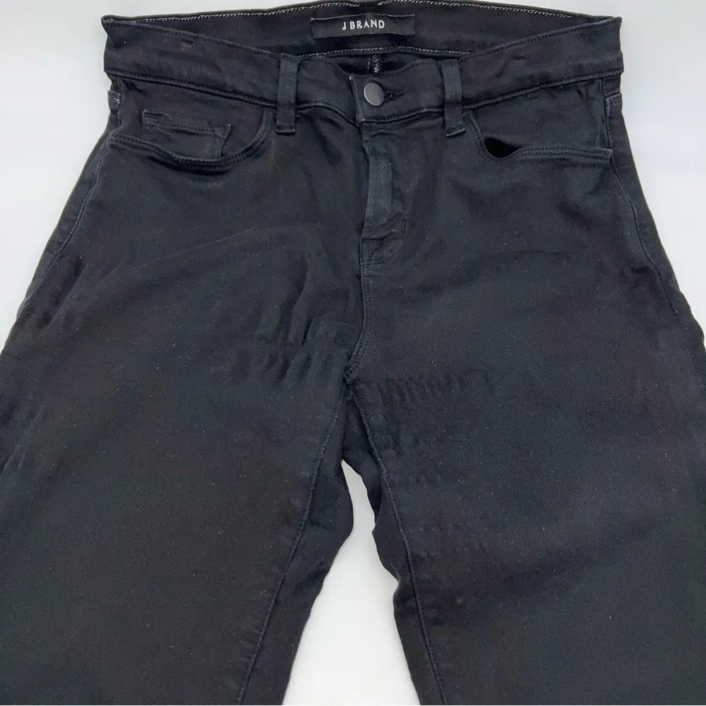 J Brand Women's Skinny Leg in Deep Black Mid Rise Woman's Jeans Size 30 - Image 11