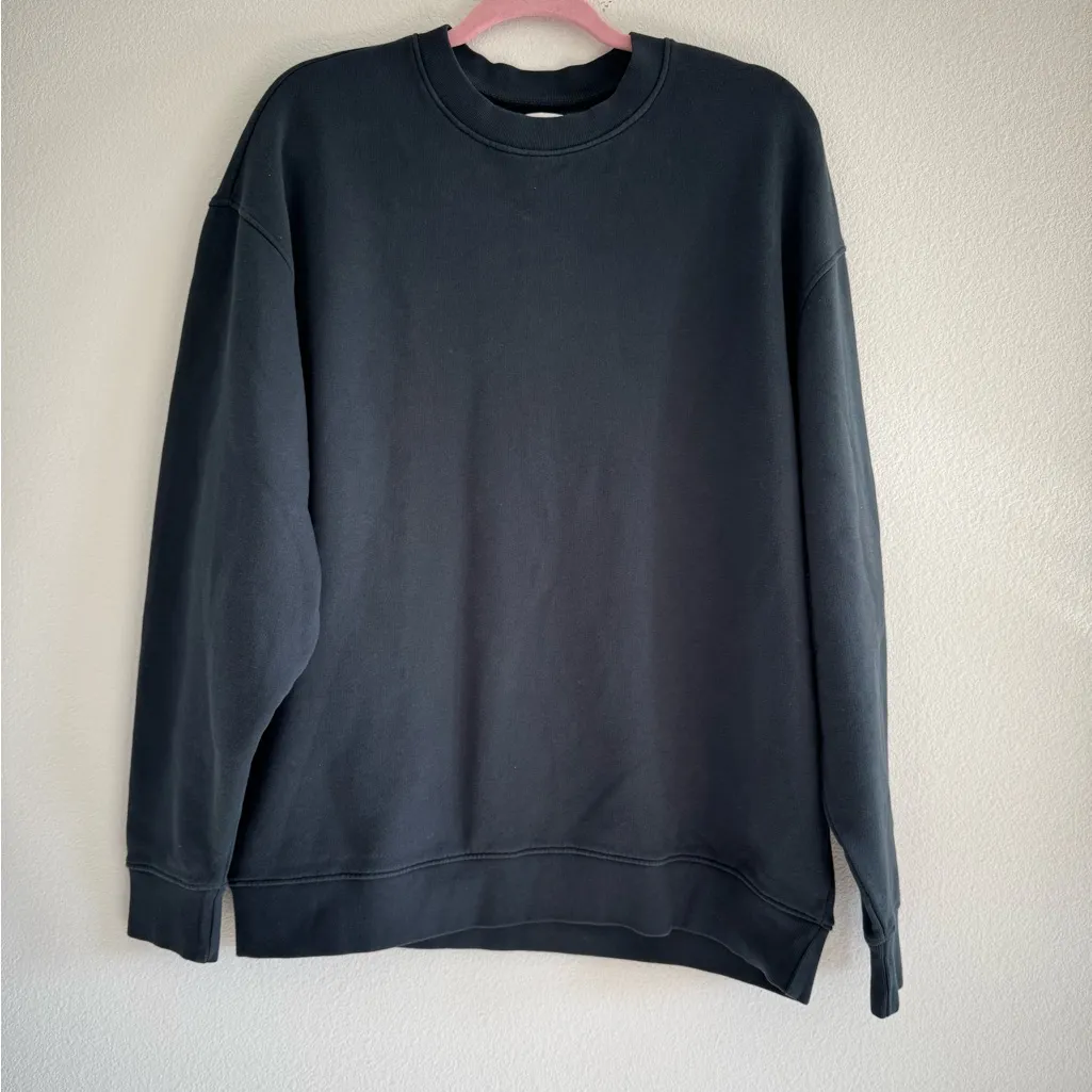 NWT Mate the Label Organic Fleece Oversized Sweatshirt in Midnight - Image 4