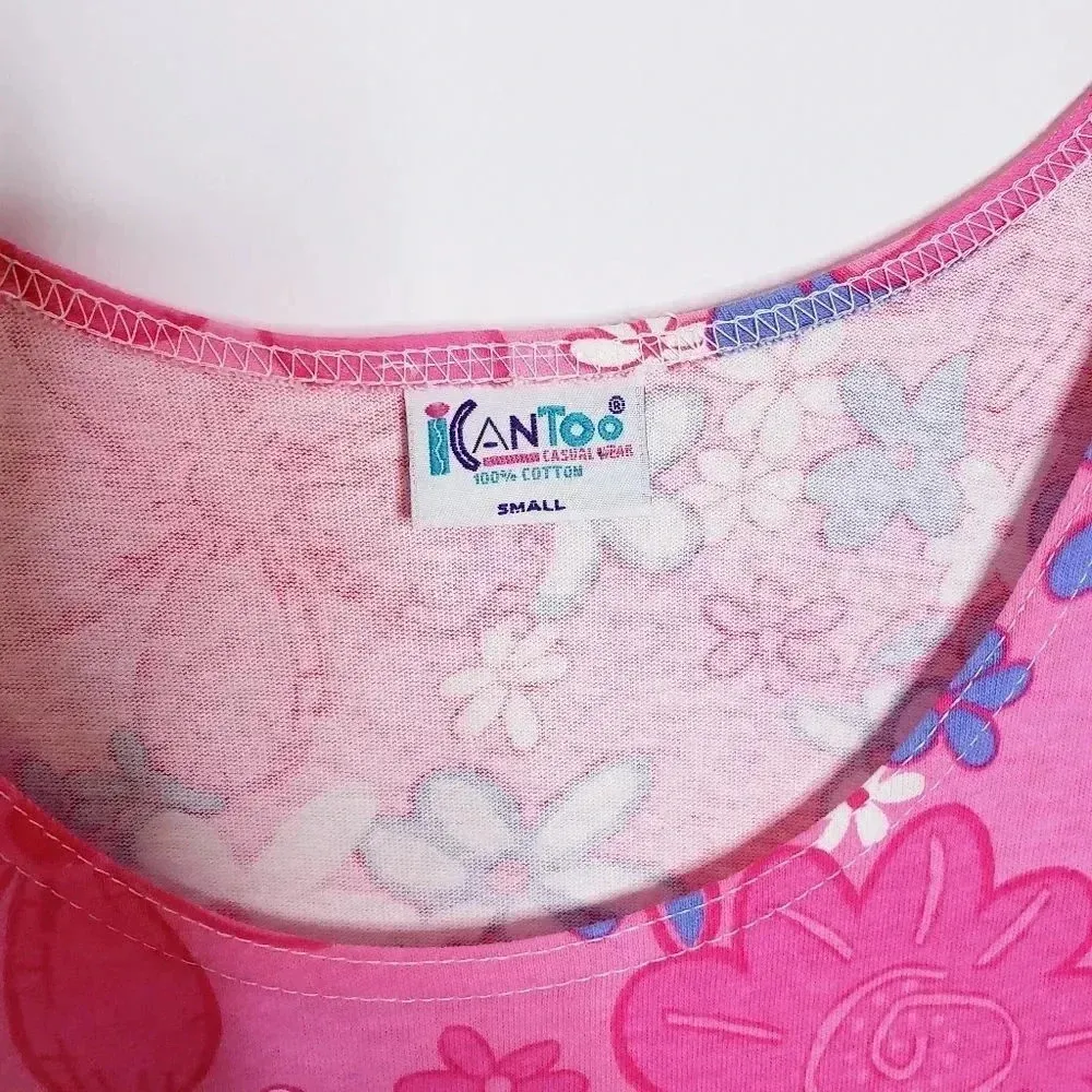 I Can Too Casual Wear Sun Dress Pink Floral Small - Image 6