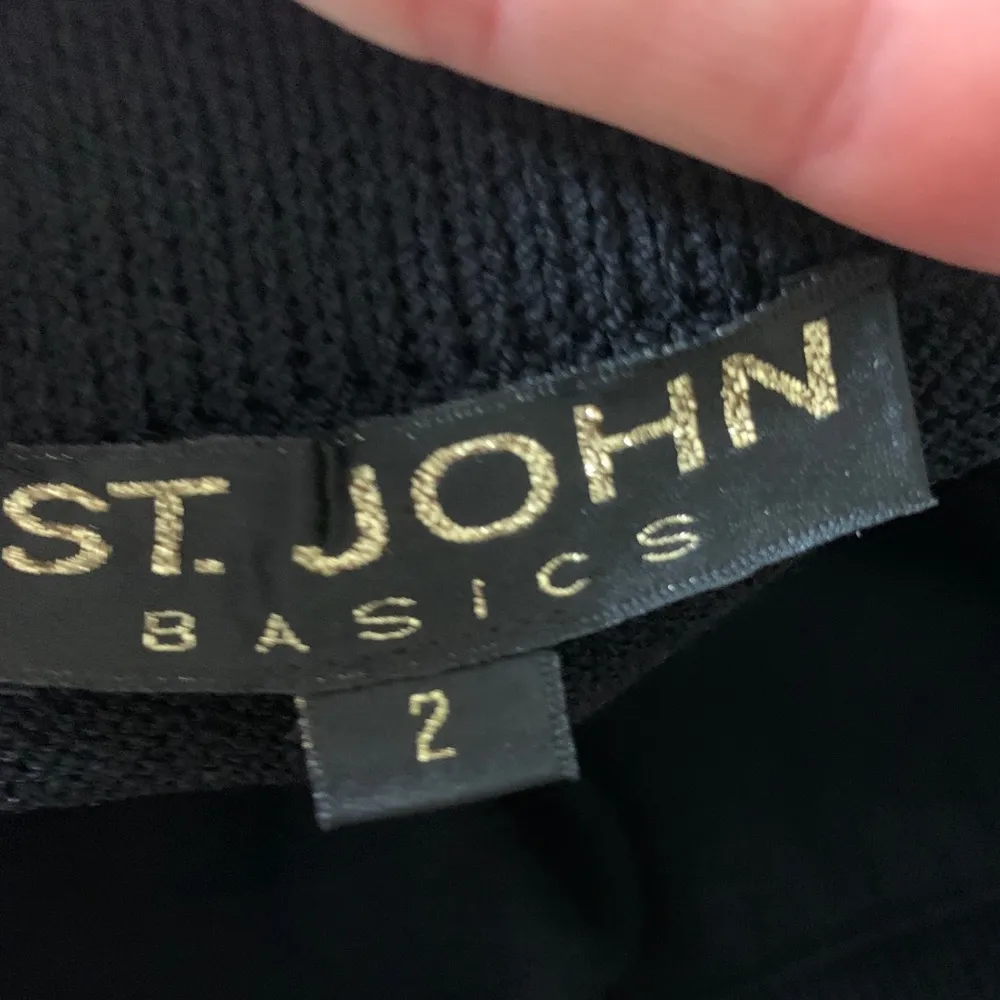 St. John black knit two piece skirt and top set! - Image 2