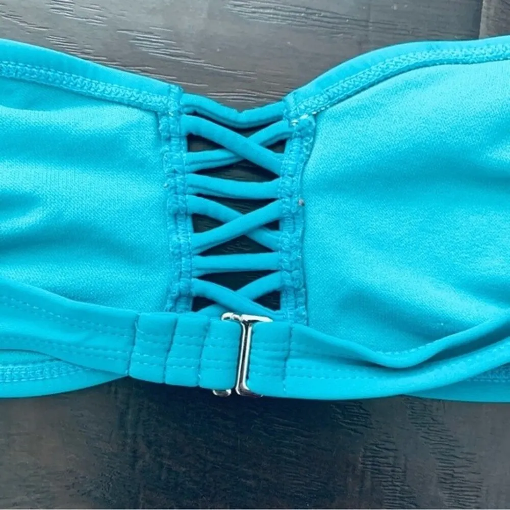 Target Xhilaration Bandeau Bikini Top - Green/Teal | Size: S - Image 5