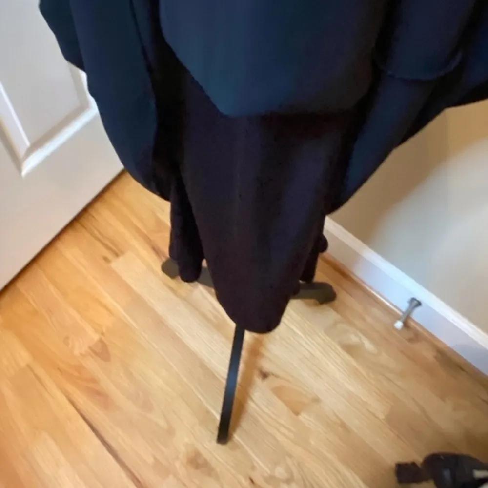 Vintage Black Positive Attitude Beaded Victorian Bow Dress 80s with 40’s style Size 12 - Image 10