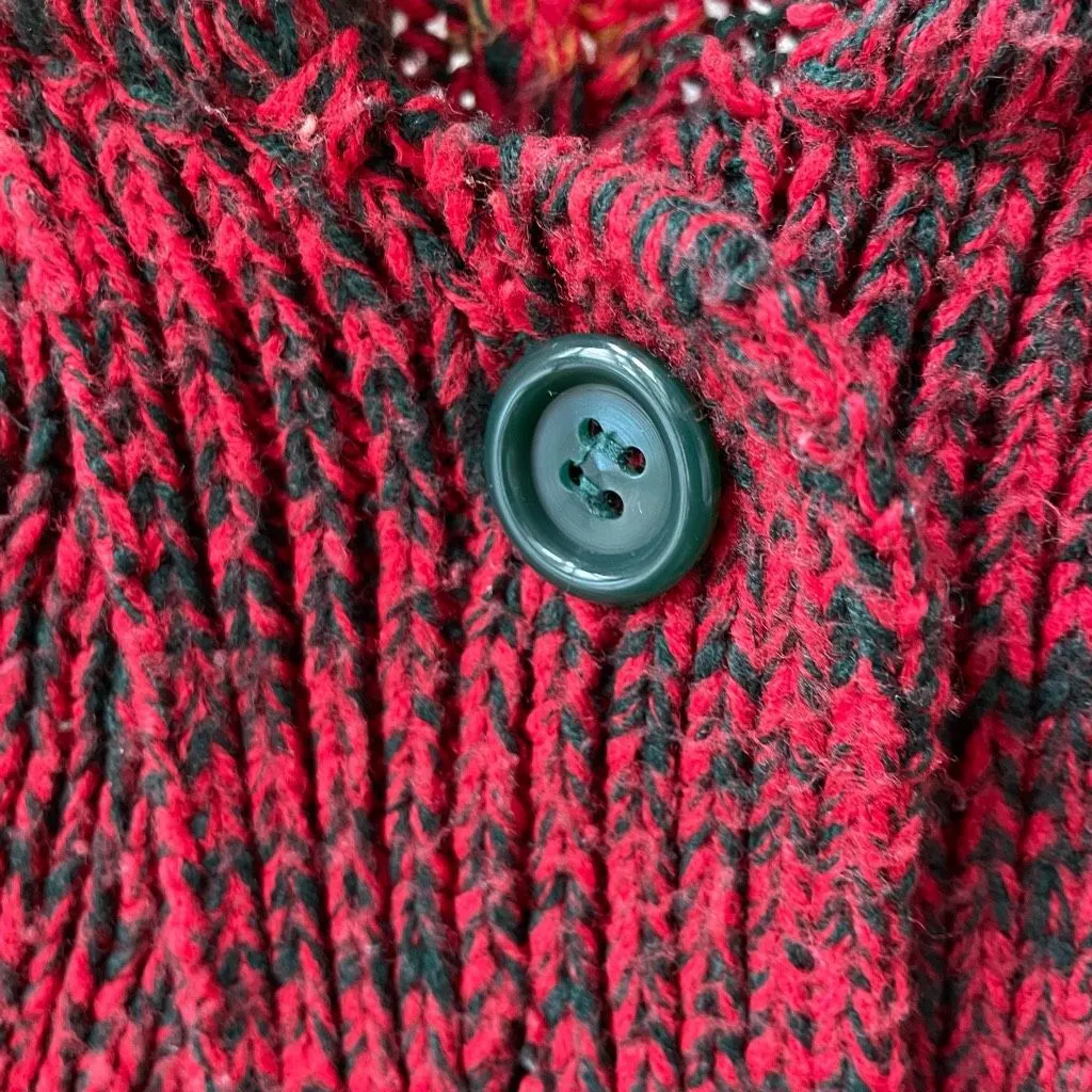 Vintage 70s Sweater Poncho Stripe Orange Yellow Red OSFM Size undefined - Image 6