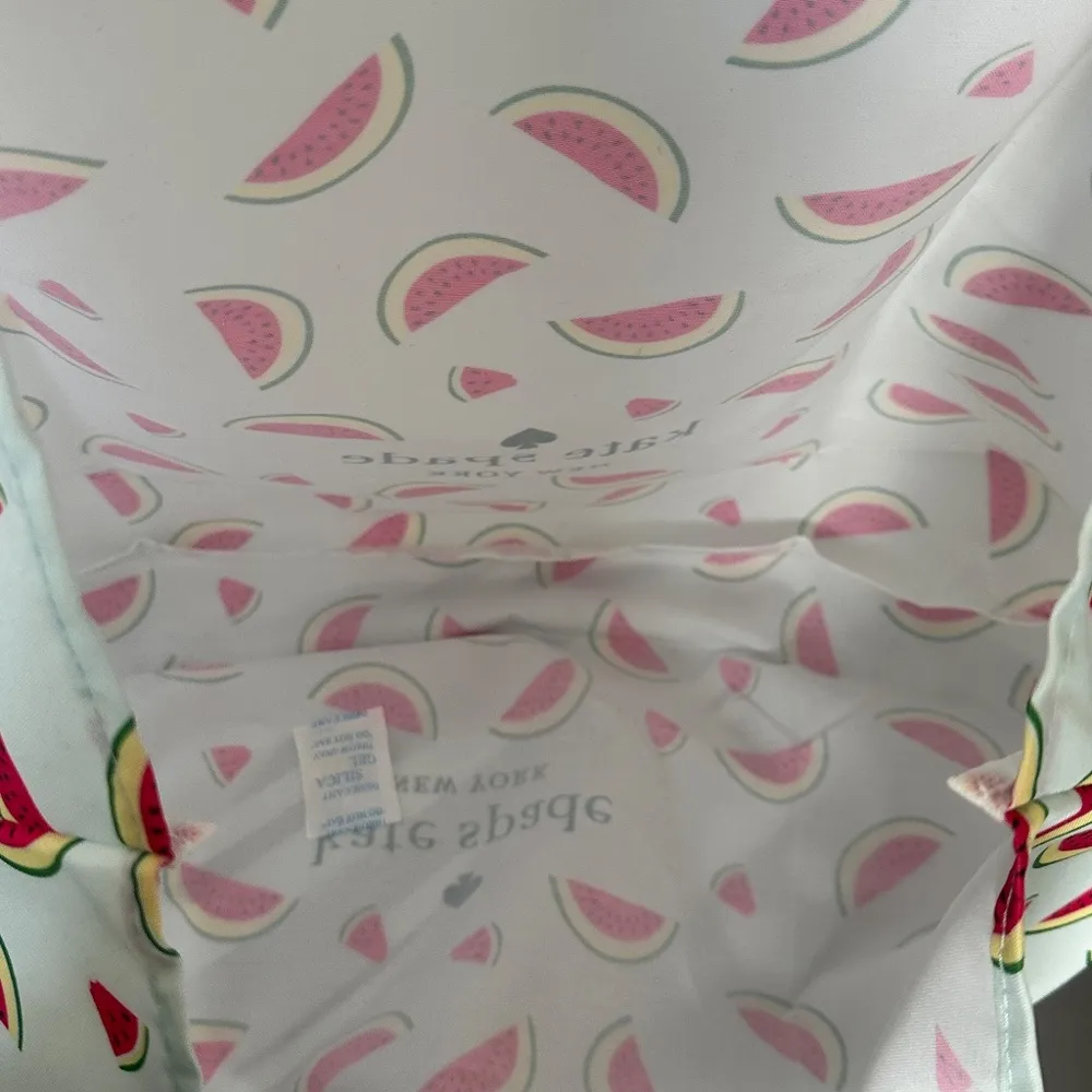 Kate Spade Watermelon Beach / Shoppers Tote Bag Canvas Light Blue - Image 4