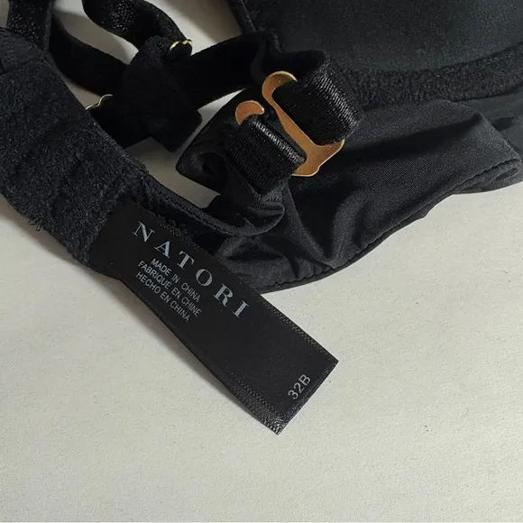 NATORI $74 comfort evolution‎ black underwire convertible memory foam bra 32B Size undefined - Image 12