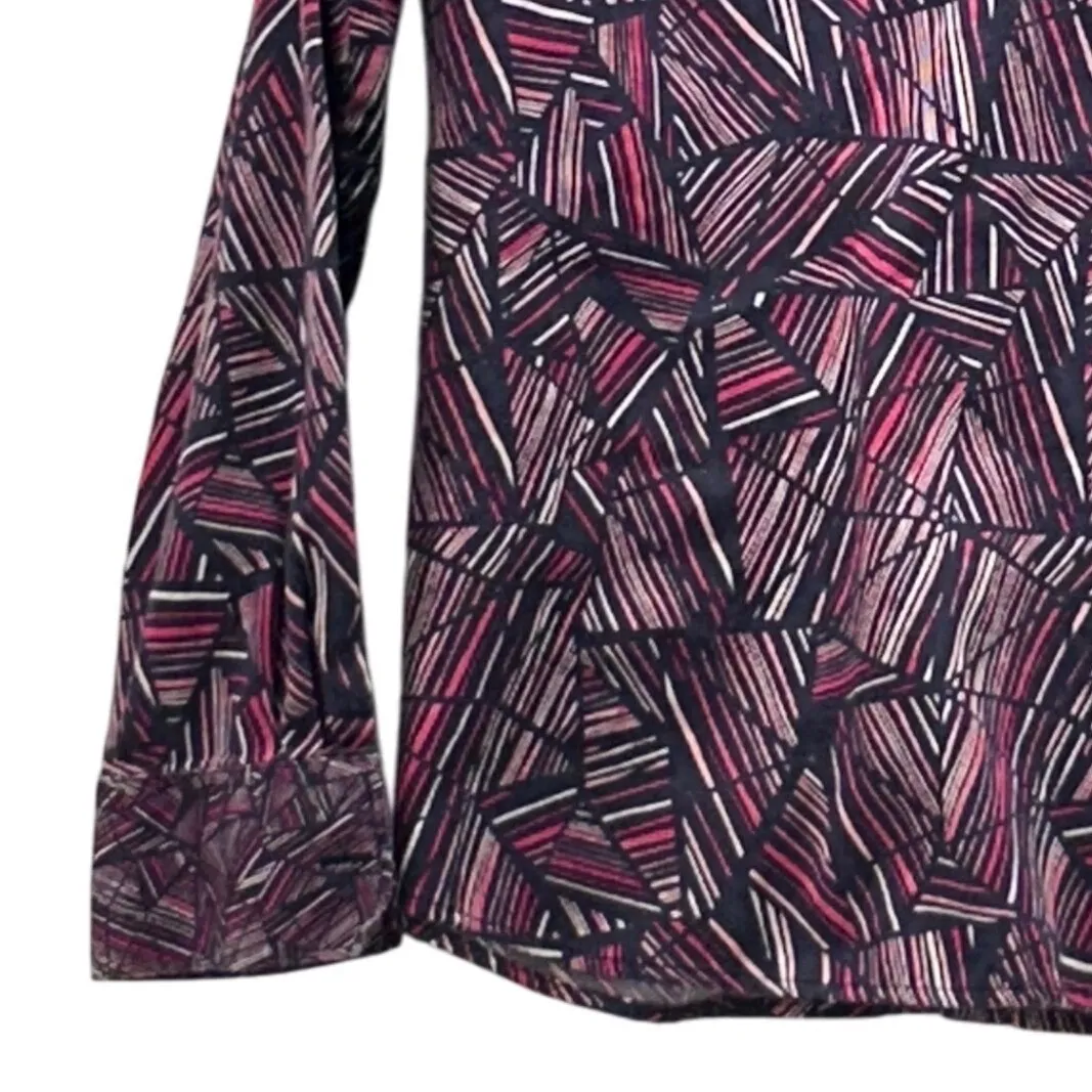 Foxcroft NYC Geometric Button Up Blouse 10 - Image 4