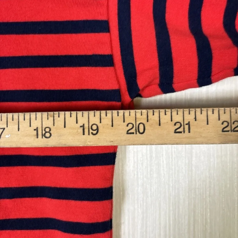 Lauren Ralph Lauren Shirt Womens Sz S Nautical Striped Rope Logo Red Blue - Image 7