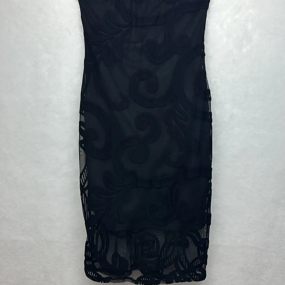 Halter V-neck backless Velvet Black Dress Sz Small - Image 7