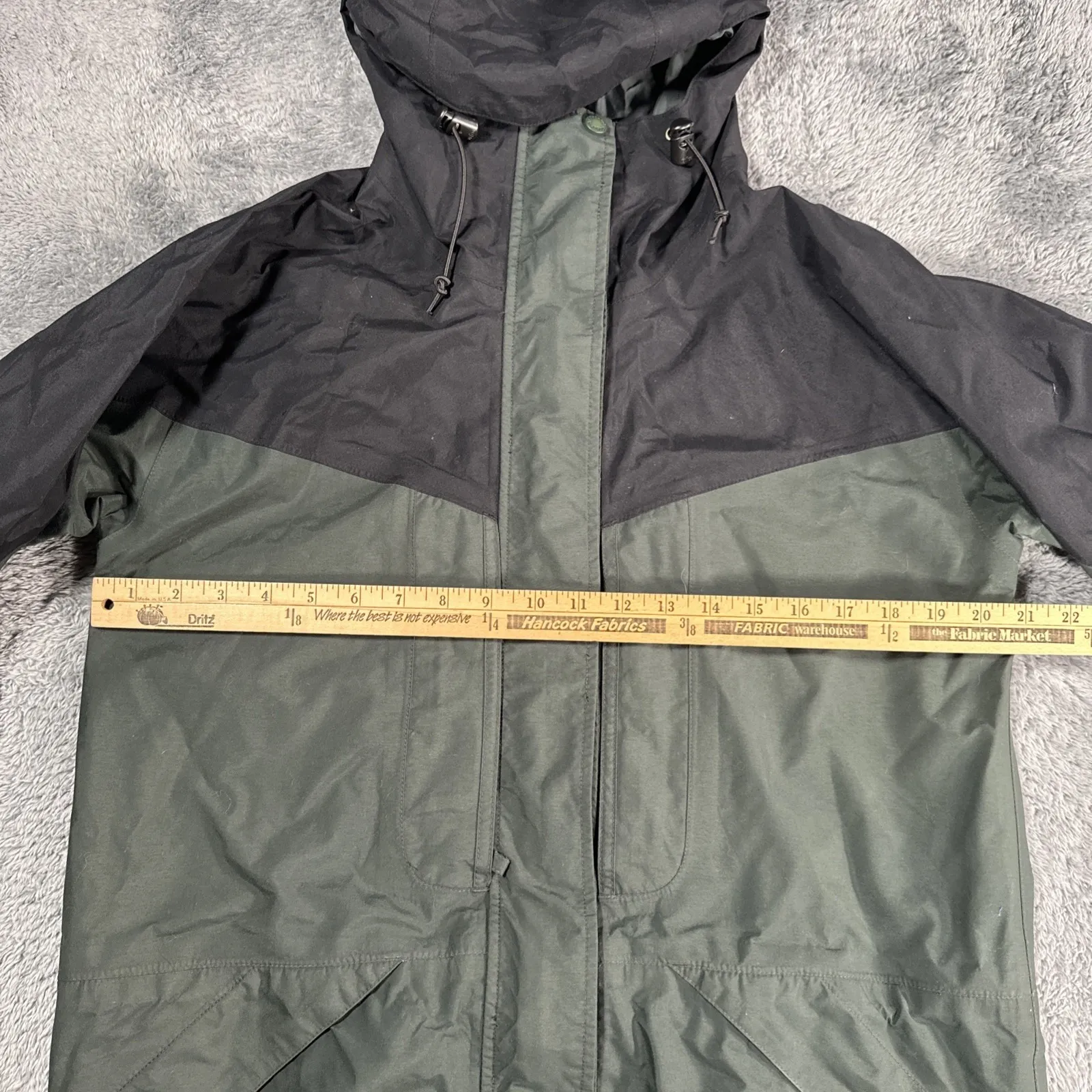 $219 Cabelas Women's Gore Tex Jacket Green SZ S Hooded Mid Length Outdoors Fish - Image 5