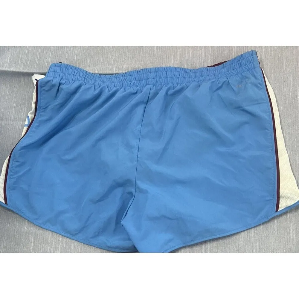 Nike Dri Fit Athletic Shorts Womens Size XL Blue Maroon White Gym Running - Image 5