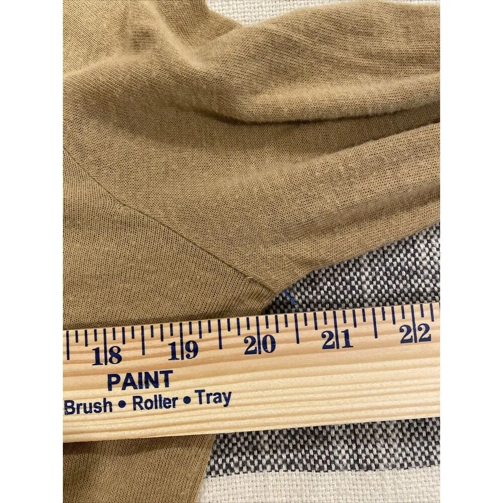 Vince Slim Turtleneck Tan Lightweight Sweater Women's Size Large - Image 6
