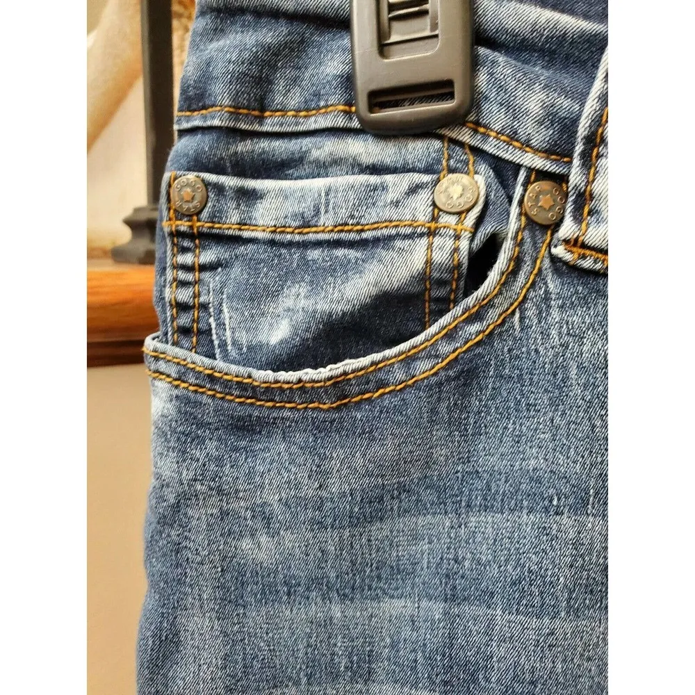 Gogo Stars Women Denim Blue Cotton Mid Rise Skinny Leg Casual Jeans Pant Size 13 - Image 3