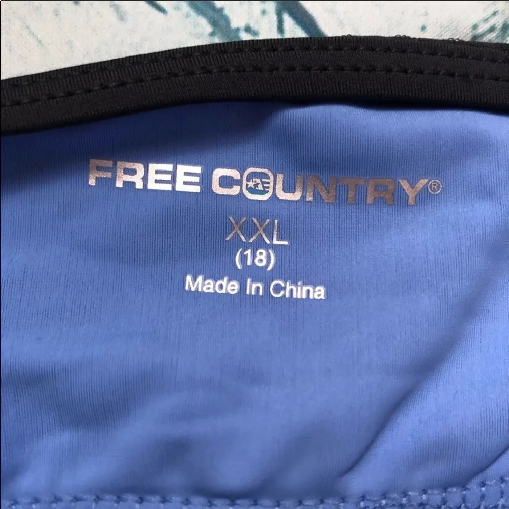 NWT Plus Size Free Country Ruched Swim Tankini Top - Image 4