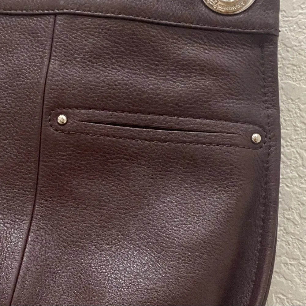 B. MAKOWSKY Brown 100% Genuine Leather Crossbody Shoulder Bag - Image 13