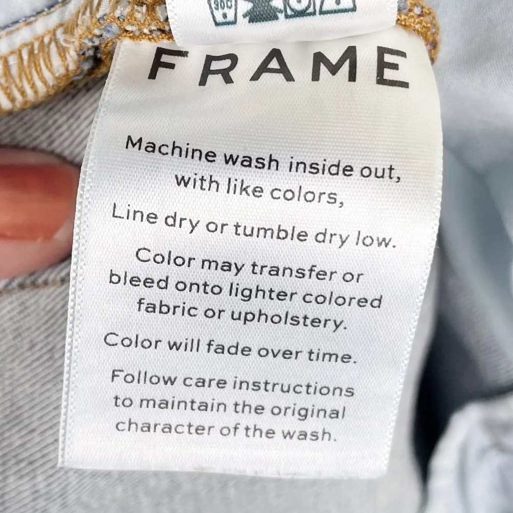 Frame Denim Le High Skinny Front Triangle Gusset Jeans Tizi Wash Women's Size 30 - Image 9