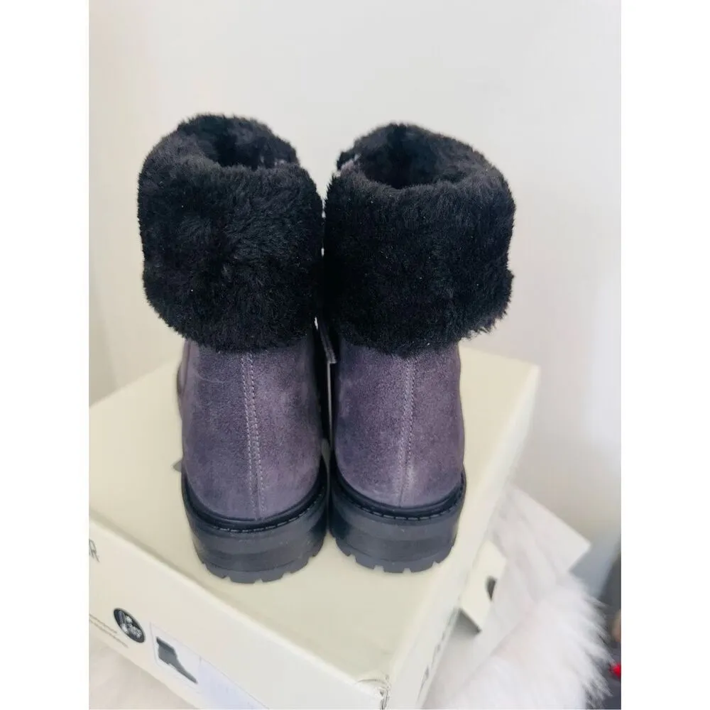 Cougar Kendal Faux Fur Waterproof Leather‎ Snow Bootie Grey Black Size 8 NWT Gray - Image 13