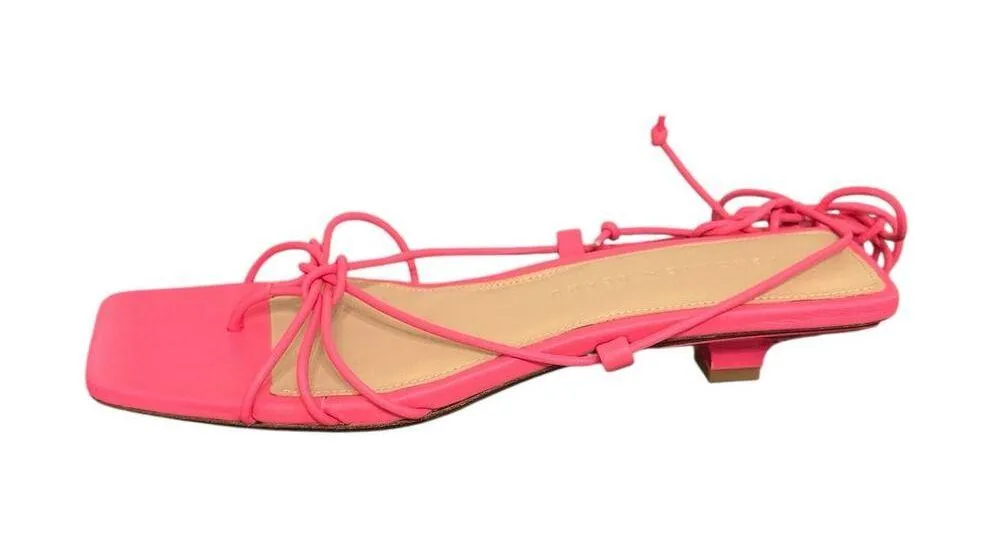 NIB! Veronica Beard Foley Ankle Wrap Strappy Sandal in Coral - Size 7.5 - Image 8