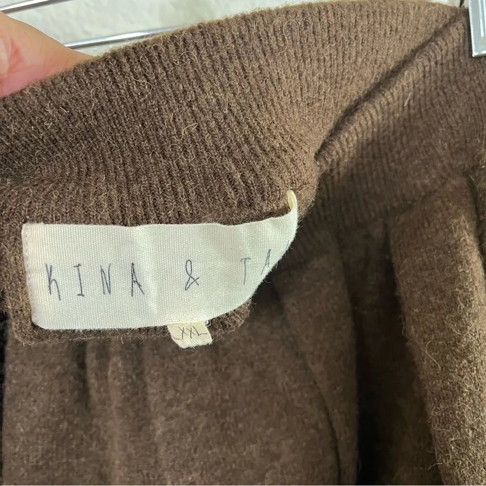 Kina and Tam The Paws Pleat Skirt Brown Dog Paw Wool Blend Womens Size XXL - Image 8