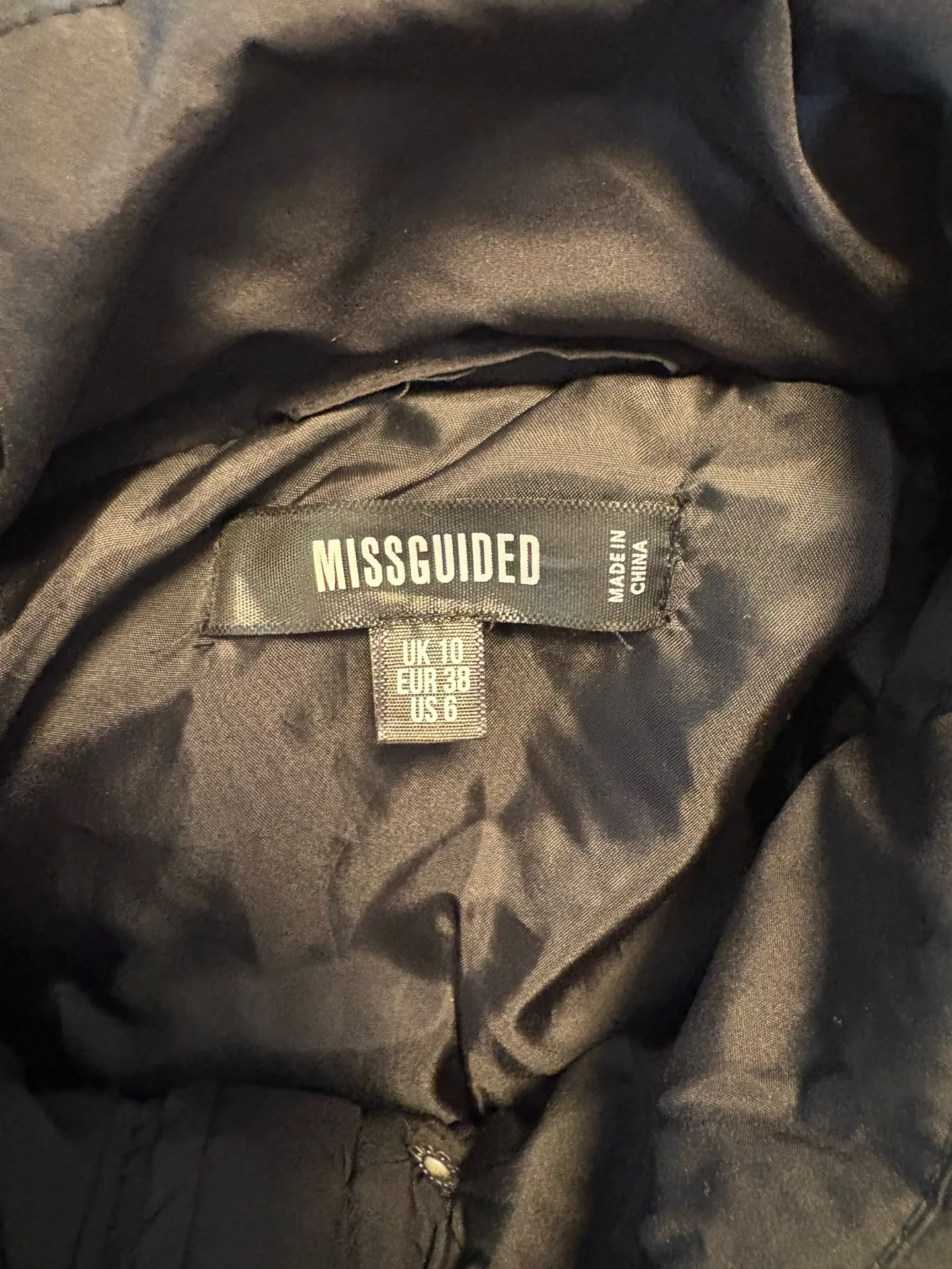 Black Puffer Jacket Size 6 - Image 6