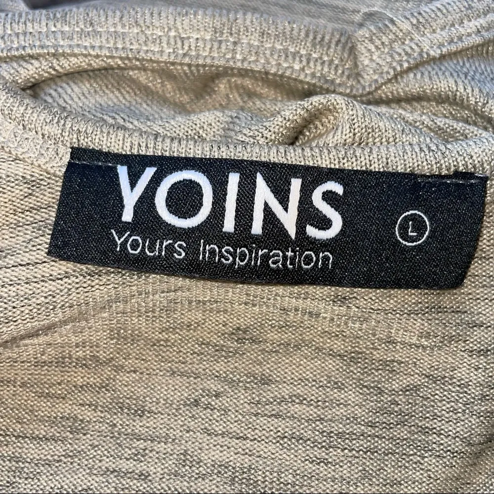 Yoins  marled cut collar twist hem top - Image 9