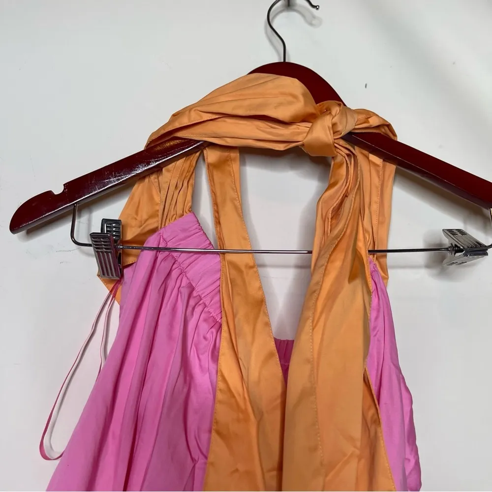 Antonio Melani x Kimberly Whitman Caroline Dress Pink Orange Midi Size 6 - Image 8