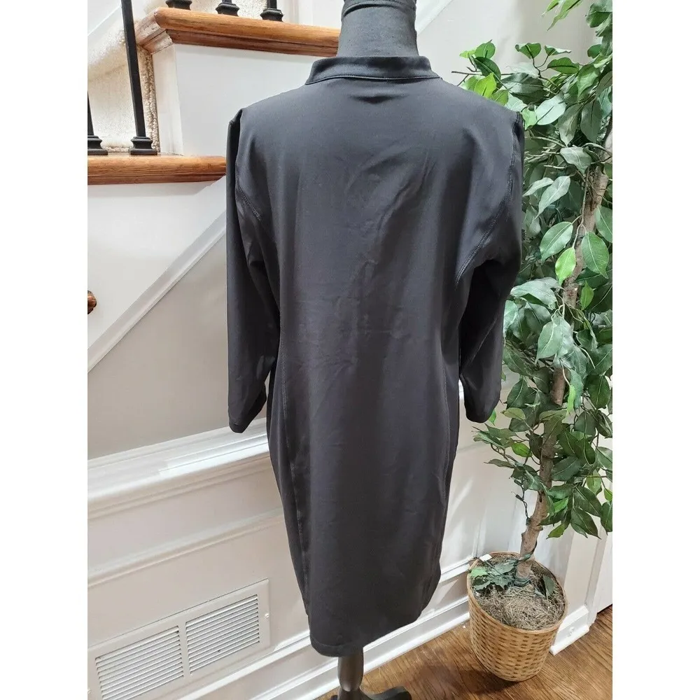 Chico's Womens Solid Black Polyester V-Neck Long Sleeve Knee Length Dress Size 1 - Image 7