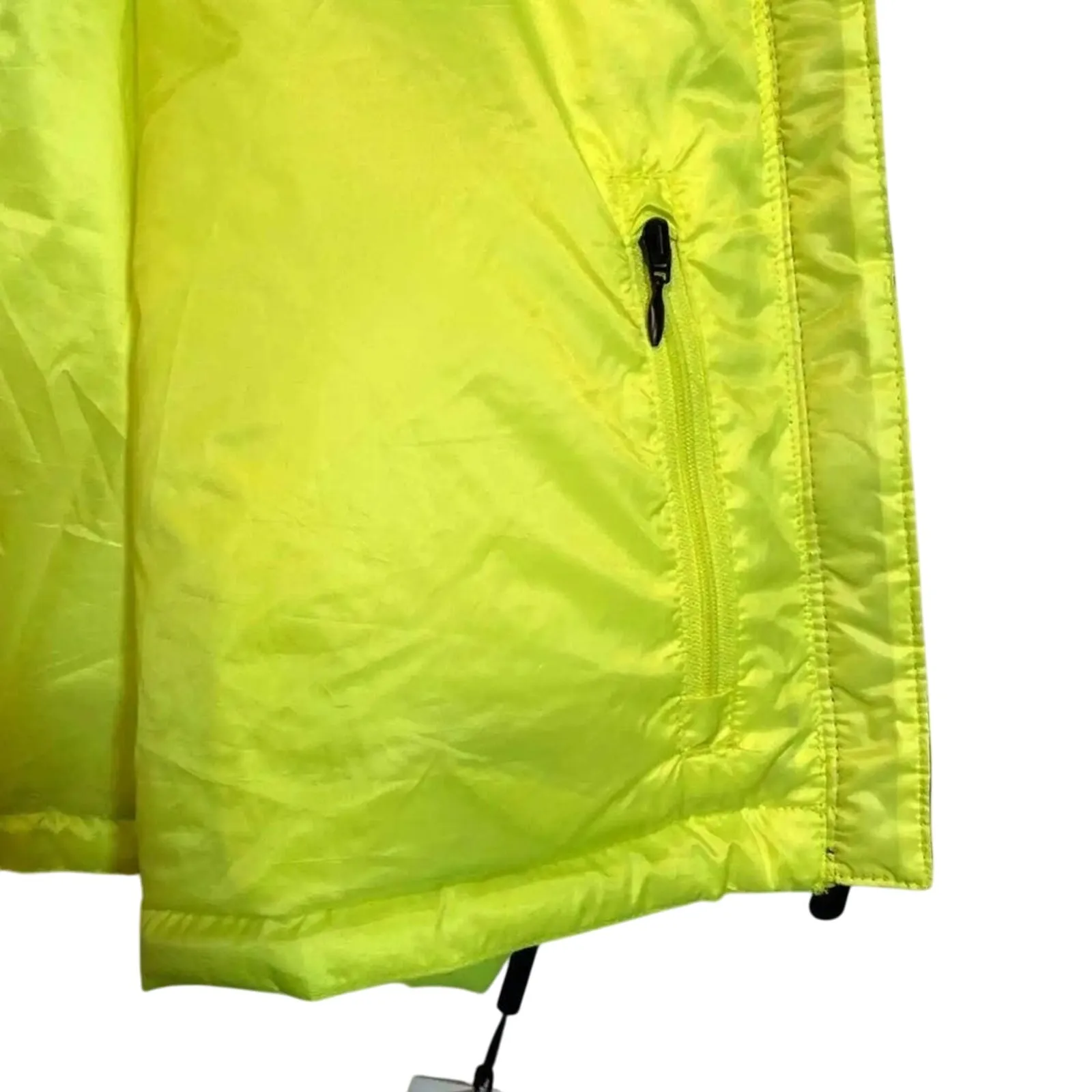 CALVIN KLEIN PERFORMANCE Yellow Cropped Mock-Neck Zip-Up Puffer Vest Size L New - Image 5