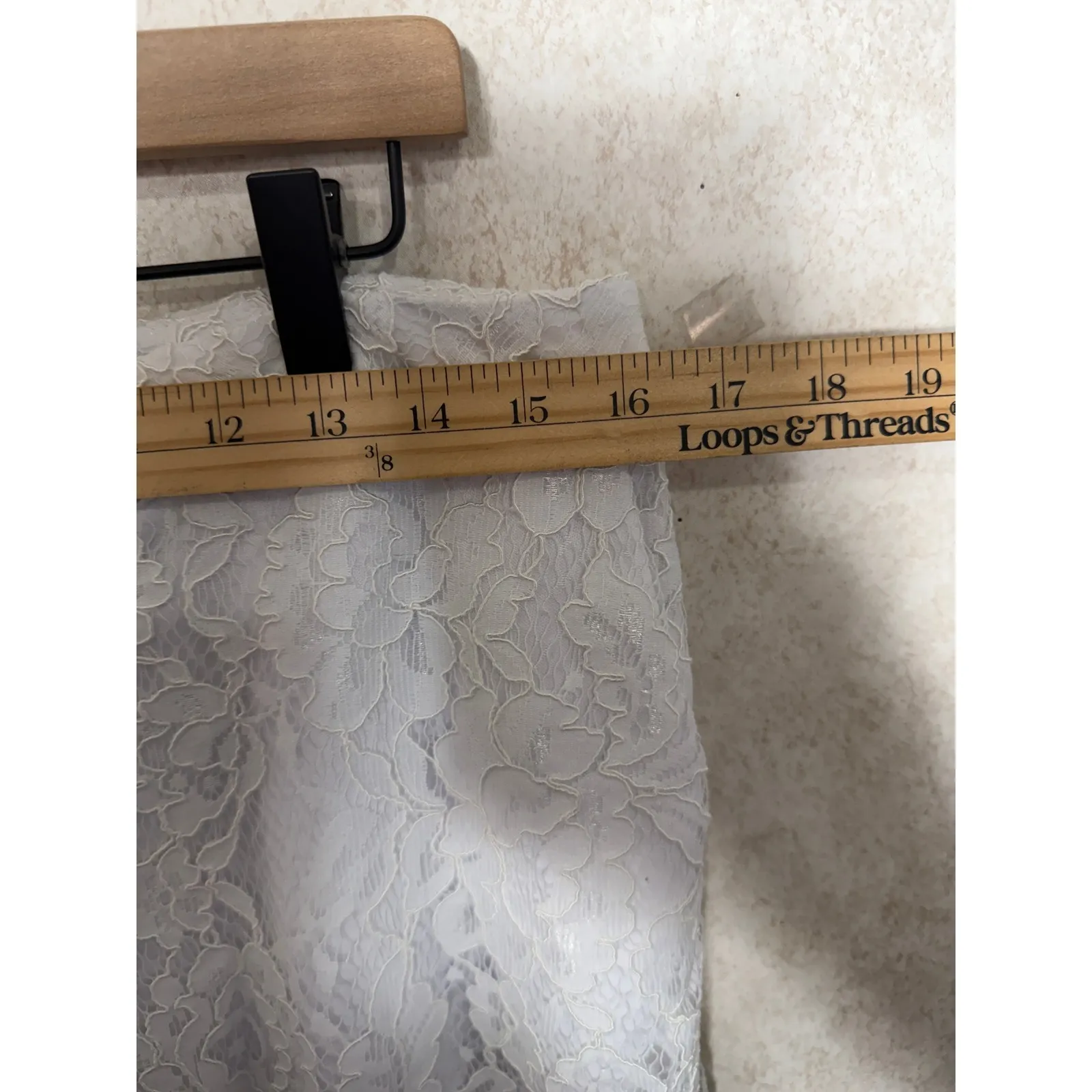 Boston Proper Lace Wide Leg Cropped Pants‎ Women's Size 14 White Resortwear - Image 3