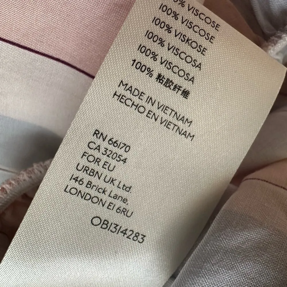 Free People Mackenzie Stripe Wrap Top XS Pastel Preppy Casual Vacation Viscose - Image 7