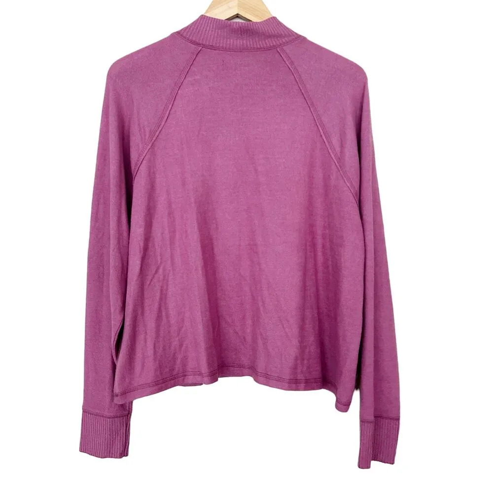Abercrombie & Fitch Pink Mock Neck Long Sleeve Shirt Sz L - Image 4